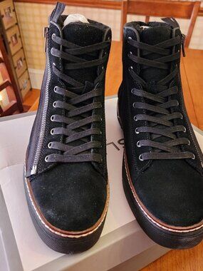 J/Slides Wade high top black suede sneakers size 9.5 mens